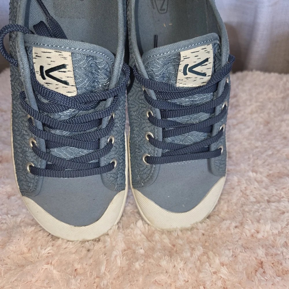 Keen Elsa Casual Blue Lace-Textured Sneakers 9.5 - Picture 7 of 12